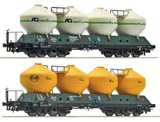 HO Roco 6600236, set 2 Rajek ČSD, vůz 1: Agropodnik Gottwaldov, dom. st. Otrokovice, vůz 2: Chemické závody Nováky